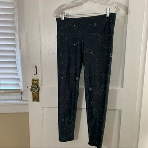 💜 Victoria Secret Sport Athletic Leggings Blue Galaxy size L
